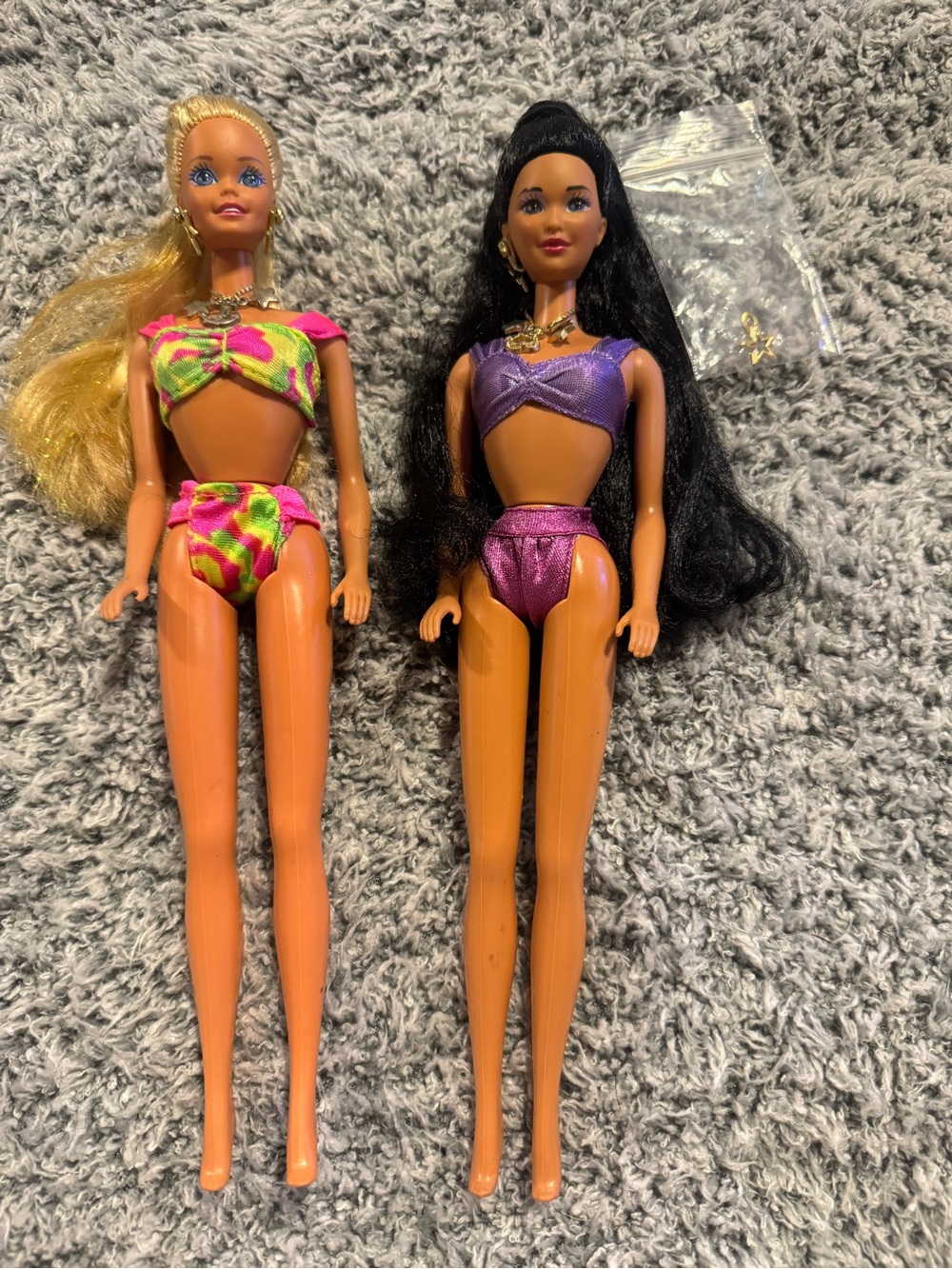 1990 Hawaiian Fun Barbie & Kira Vintage Mattel Doll Lot